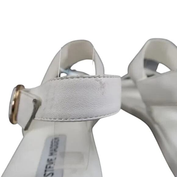Steve Madden Shoes Womens 9.5 Sandals Dressy Casual Flat Slingback Ethos White - Picture 15 of 15